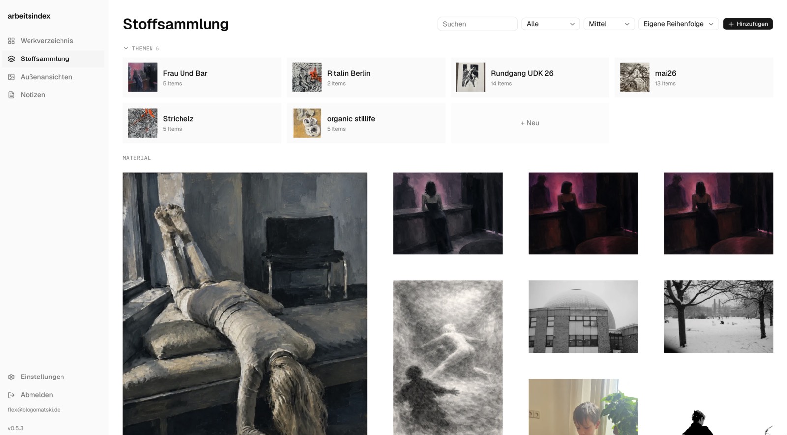Stoffsammlung — Feed